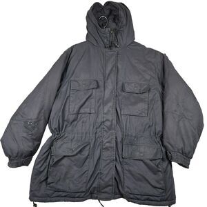 Eddie Bauer Women's Polar Parka Size XXL Coat Goose‎ Down Filled Hooded Black